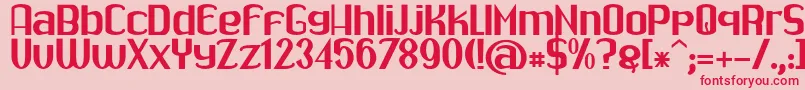 Drabe Font – Red Fonts on Pink Background