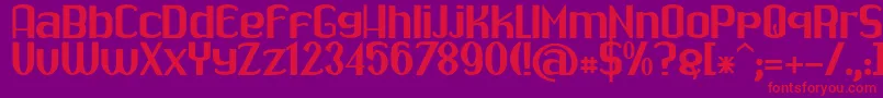Police Drabe – polices rouges sur fond violet
