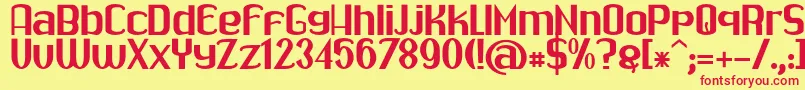 Drabe Font – Red Fonts on Yellow Background