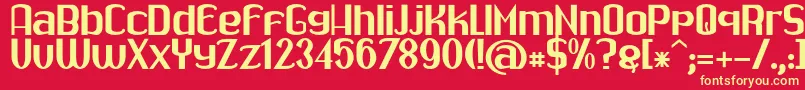 Drabe Font – Yellow Fonts on Red Background