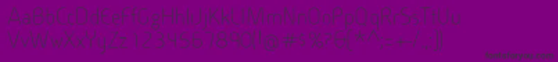 Czcionka CineplexLtLight – czarne czcionki na fioletowym tle