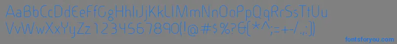 CineplexLtLight Font – Blue Fonts on Gray Background