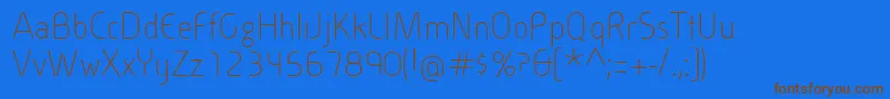 CineplexLtLight Font – Brown Fonts on Blue Background