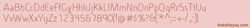 CineplexLtLight-fontti – ruskeat fontit vaaleanpunaisella taustalla