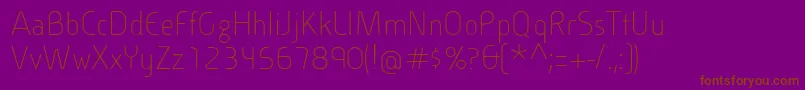 CineplexLtLight-fontti – ruskeat fontit violetilla taustalla
