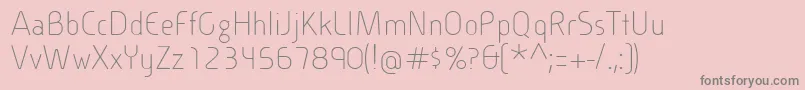 CineplexLtLight Font – Gray Fonts on Pink Background