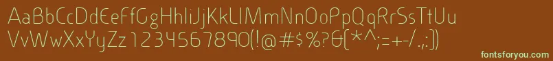 Шрифт CineplexLtLight – зелёные шрифты на коричневом фоне