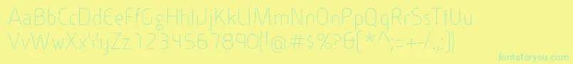 Шрифт CineplexLtLight – зелёные шрифты на жёлтом фоне