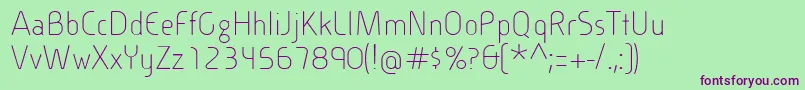 CineplexLtLight Font – Purple Fonts on Green Background