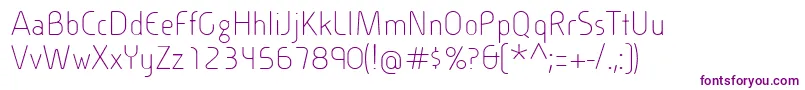 CineplexLtLight Font – Purple Fonts on White Background