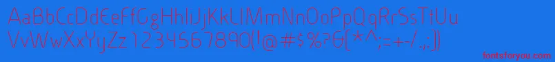 CineplexLtLight Font – Red Fonts on Blue Background