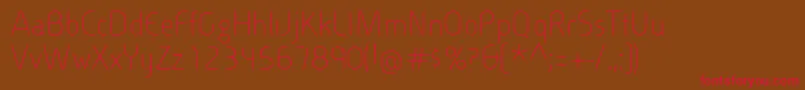 CineplexLtLight Font – Red Fonts on Brown Background