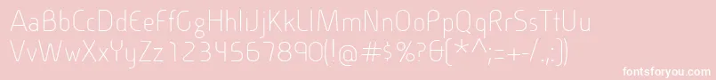 CineplexLtLight Font – White Fonts on Pink Background