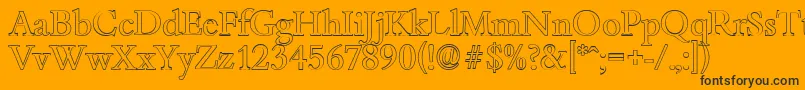 BambergoutlineRegular Font – Black Fonts on Orange Background