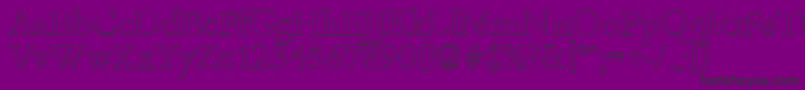 BambergoutlineRegular Font – Black Fonts on Purple Background