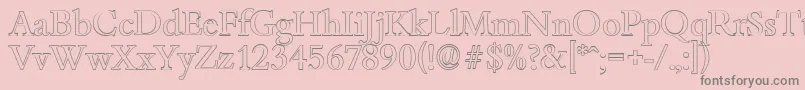 Police BambergoutlineRegular – polices grises sur fond rose