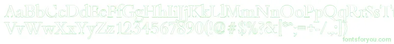 BambergoutlineRegular Font – Green Fonts on White Background