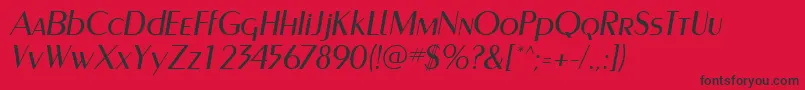CarnatiSsiItalic Font – Black Fonts on Red Background