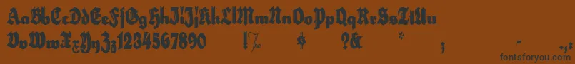 HerzogvongrafExtratall Font – Black Fonts on Brown Background