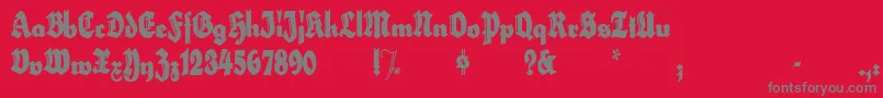 HerzogvongrafExtratall Font – Gray Fonts on Red Background