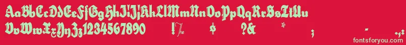 Más sobre la fuente HerzogvongrafExtratall fuente HerzogvongrafExtratall – Fuentes Verdes Sobre Fondo Rojo