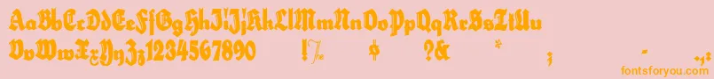 HerzogvongrafExtratall Font – Orange Fonts on Pink Background