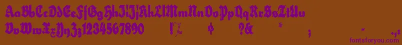 HerzogvongrafExtratall Font – Purple Fonts on Brown Background