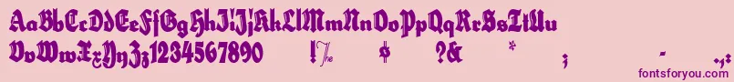 HerzogvongrafExtratall Font – Purple Fonts on Pink Background