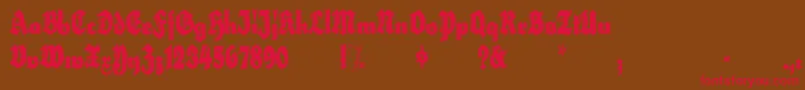 HerzogvongrafExtratall Font – Red Fonts on Brown Background