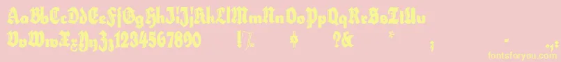 HerzogvongrafExtratall Font – Yellow Fonts on Pink Background