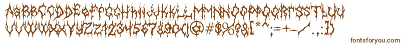 Czcionka MbGothicdawnFont – brązowe czcionki