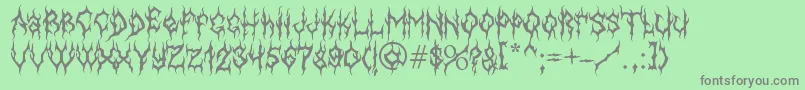 MbGothicdawnFont Font – Gray Fonts on Green Background