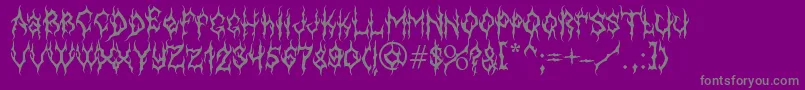MbGothicdawnFont-fontti – harmaat kirjasimet violetilla taustalla