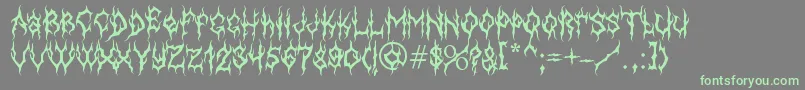 MbGothicdawnFont Font – Green Fonts on Gray Background