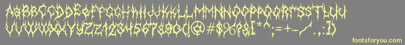 MbGothicdawnFont Font – Yellow Fonts on Gray Background