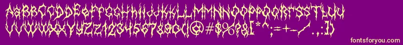 Police MbGothicdawnFont – polices jaunes sur fond violet