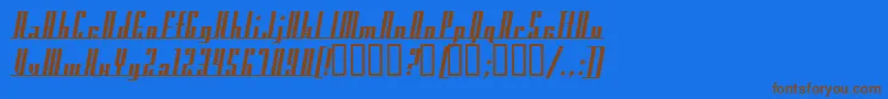AmericanaDreamsBold Font – Brown Fonts on Blue Background