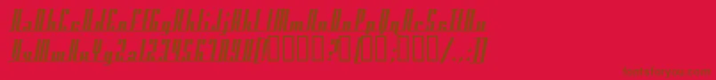 Police AmericanaDreamsBold – polices brunes sur fond rouge