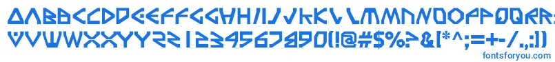 フォントTerra ffy – 白い背景に青い文字