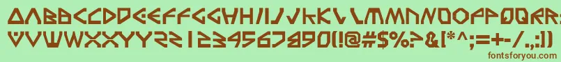 Terra ffy Font – Brown Fonts on Green Background