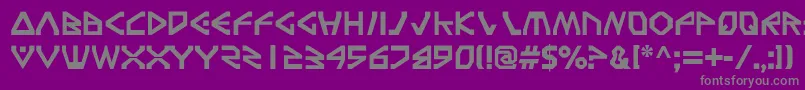 フォントTerra ffy – 紫の背景に灰色の文字