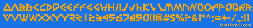 Terra ffy Font – Orange Fonts on Blue Background