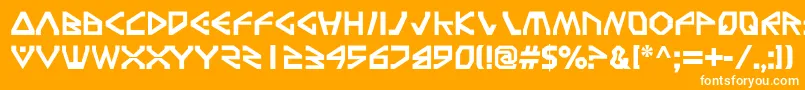 フォントTerra ffy – オレンジの背景に白い文字