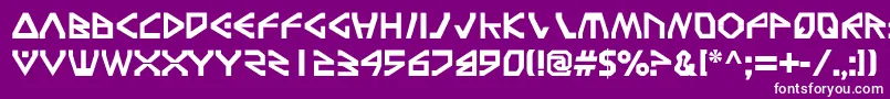 フォントTerra ffy – 紫の背景に白い文字