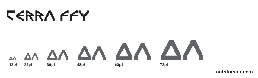 Размеры шрифта Terra ffy