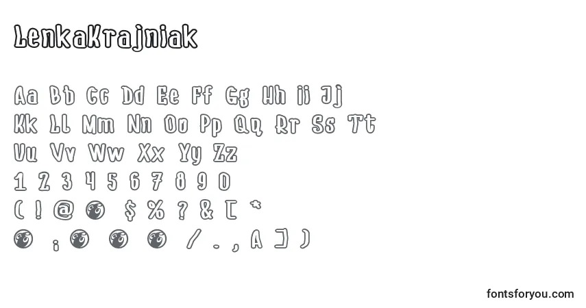 Schriftart LenkaKrajniak – Alphabet, Zahlen, spezielle Symbole