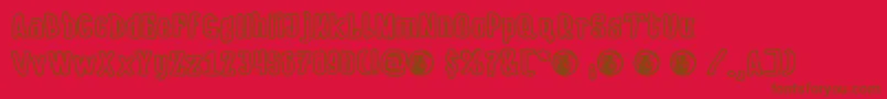 LenkaKrajniak Font – Brown Fonts on Red Background