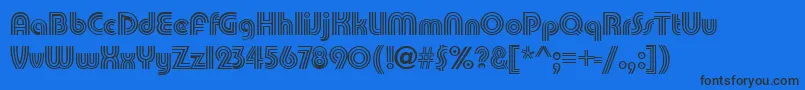 PatamonRegular Font – Black Fonts on Blue Background