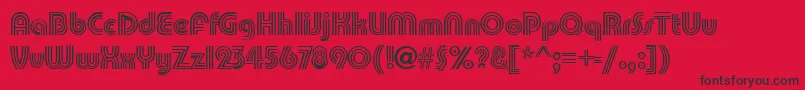 PatamonRegular Font – Black Fonts on Red Background