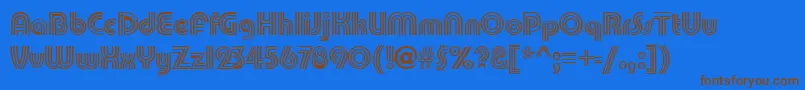 PatamonRegular Font – Brown Fonts on Blue Background